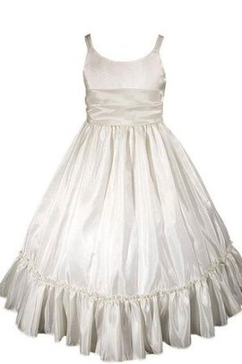 Robe de cortège enfant ligne a ruché bandouliere spaghetti avec nœud avec sans manches