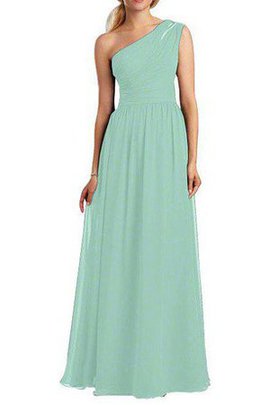 Robe demoiselle d'honneur longue ligne a longueur au niveau de sol ruché avec chiffon