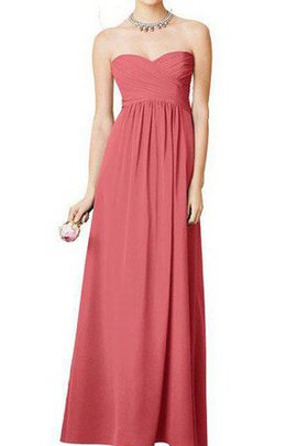 Robe demoiselle d'honneur plissage longue en chiffon ruché longueur au niveau de sol