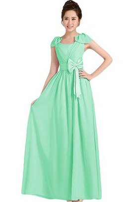 Robe demoiselle d'honneur plissage ligne a en chiffon avec zip jusqu'au sol