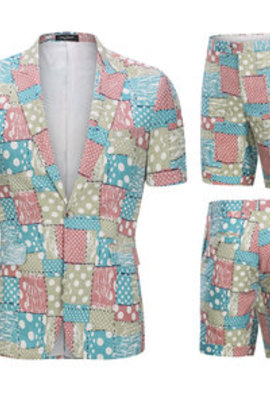 Costumes vacances haute qualité blazers imprimé costume