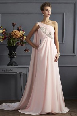 Robe de soirée longue naturel en chiffon de princesse ligne a