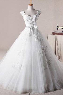 Robe de mariée longue de mode de bal de lotus bandouliere spaghetti avec perle