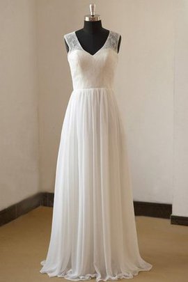 Robe de mariée charmeuse plissage a plage manche nulle a-ligne