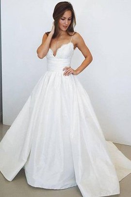 Robe de mariée de mode de bal unique de traîne courte ruché naturel