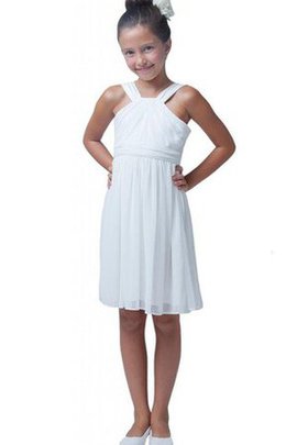 Robe de cortège enfant plissé manche nulle ligne a bandouliere spaghetti avec chiffon