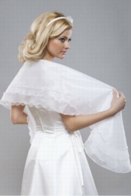 Organza blanc élégant | modeste volants bolero noble - photo 2