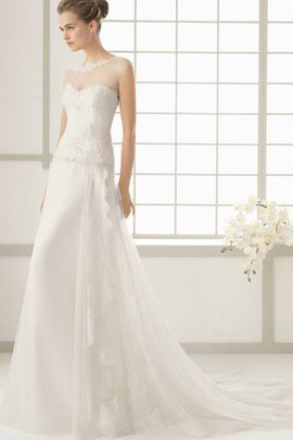 Robe de mariée femme branché simple a eglise en dentelle avec mousseline