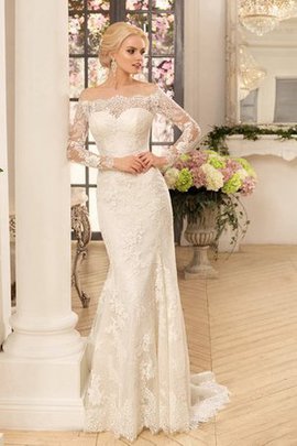 Robe de mariée facile chic classique d'epaule ajourée a salle intérieure