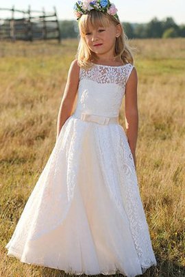 Robe cortège fille manche nulle avec ruban de princesse avec fleurs morden