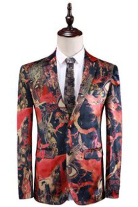 Impression costume décontracté tendance asiatique taille gentleman