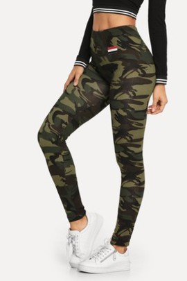 Legging avec bande fascinant de camouflage