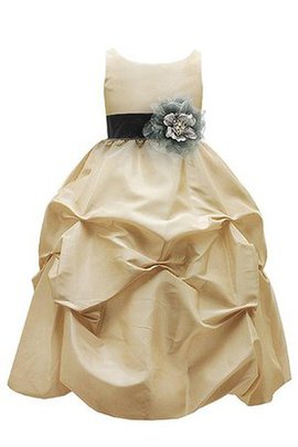 Robe de cortège enfant fermeutre eclair ample col en bateau avec cristal manche nulle