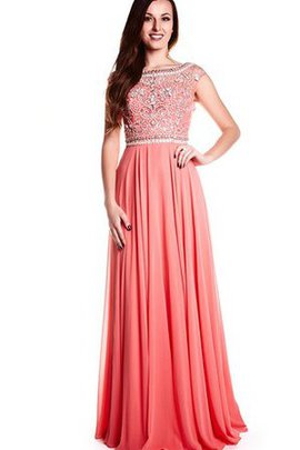 Robe de bal luxueux romantique avec manche courte avec cristal a-ligne