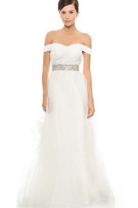 Robe de mariée fermeutre eclair en organza ceinture en étoffe en plage textile en tulle