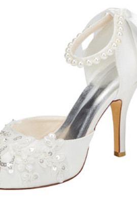 Chaussures de mariage plates-formes romantique talons hauts taille réelle du talon 3.94 pouce (10cm)
