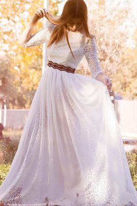 Robe de mariée classique plissage avec zip de col bateau de traîne courte