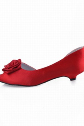 Avec tête de poisson de satin à talons bas avec fine bride schu coupé - photo 2