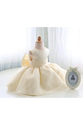 Robe de cortège enfant plissage courte en organza avec sans manches de mode de bal