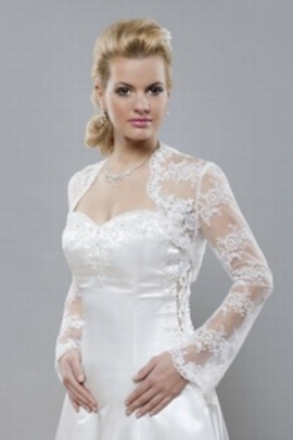 Splendide modeste white lace bolero dentelle hem