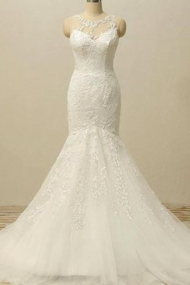 Robe de mariée attirent romantique textile en tulle de sirène col en bateau