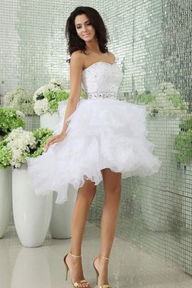 Robe de mariée ceinture textile en tulle avec perle de bustier manche nulle