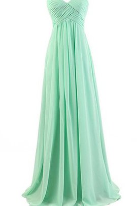 Robe demoiselle d'honneur plissage ruché en chiffon ligne a col en forme de cœur