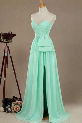 Robe demoiselle d'honneur attirent en chiffon avec zip ligne a ruché