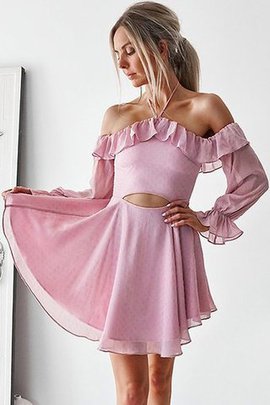 Robe de cocktail de princesse a-ligne incroyable avec manche longue bref