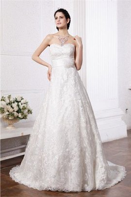 Robe de mariée longue avec ruban ligne a avec sans manches de princesse