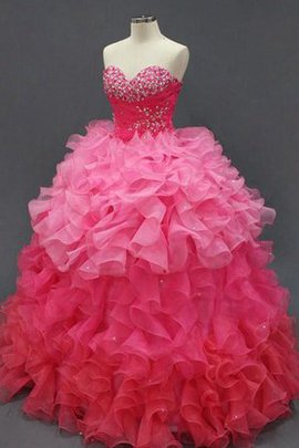 Robe de quinceanera de mode de bal de lotus en tulle en organza avec décoration dentelle