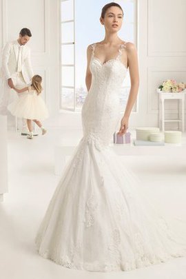 Robe de mariée plissage humble en dentelle de sirène dans l'eglise