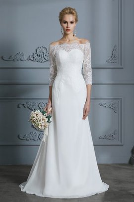 Robe de mariée avec manche 1/2 epaule nue onirique de sirène naturel