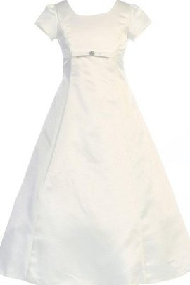 Robe de cortège enfant avec manche courte bandouliere spaghetti ligne a