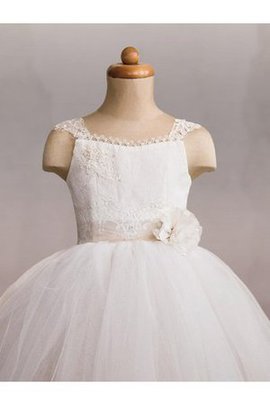 Robe de cortège enfant plissage naturel en tulle de mode de bal avec manche courte