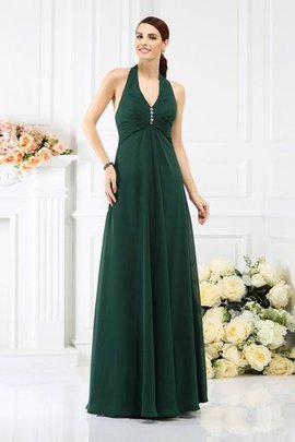 Robe demoiselle d'honneur longue avec chiffon ligne a de princesse longueur au ras du sol