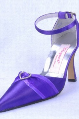 Honorable haut en satin fin avec la chaussure de mariée amende - photo 2