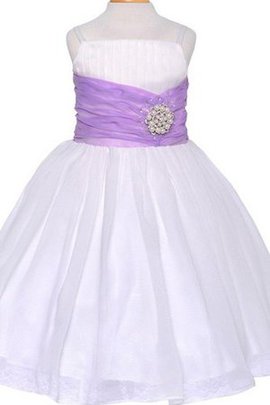 Robe de cortège enfant avec perle manche nulle ruché ligne a