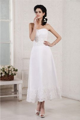 Robe de mariée bref plissage appliques de bustier avec perle