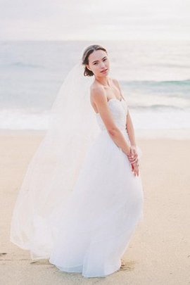 Robe de mariée avec fleurs col en forme de cœur ligne a avec sans manches en organza