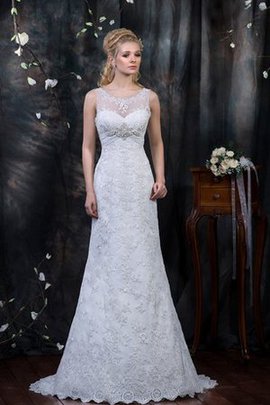 Robe de mariée naturel avec perle collant manche nulle decoration en fleur