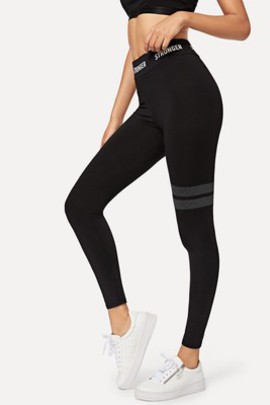 Legging taille haute distinctif avec imprimé