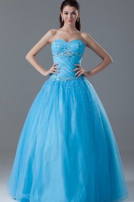 Robe de quinceanera cordon de mode de bal ruché col en forme de cœur au niveau de cou