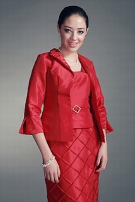 Taffetas rouge de luxe bolero simple glamour - photo 2