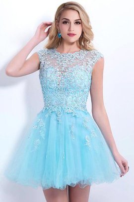 Robe fête de la rentrée décontracté distinguee avec perle en tulle appliques