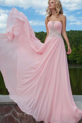 Robe de bal longue avec perle ligne a avec chiffon ruché