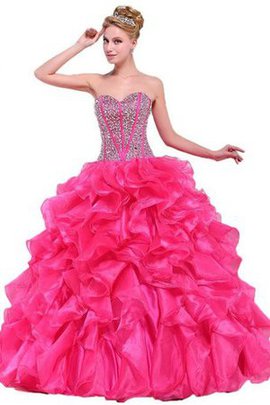 Robe de quinceanera textile en tulle col en forme de cœur de lotus cordon de mode de bal