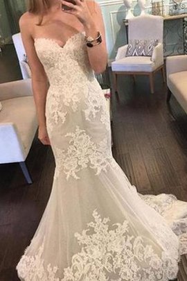 Robe de mariée luxueux charmeuse en tulle de sirène avec sans manches