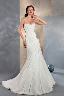 Robe de mariée impressioé de fourreau avec perle avec chiffon de sirène