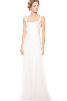 Robe de mariée longue plissé textile taffetas longueur au niveau de sol de col carré